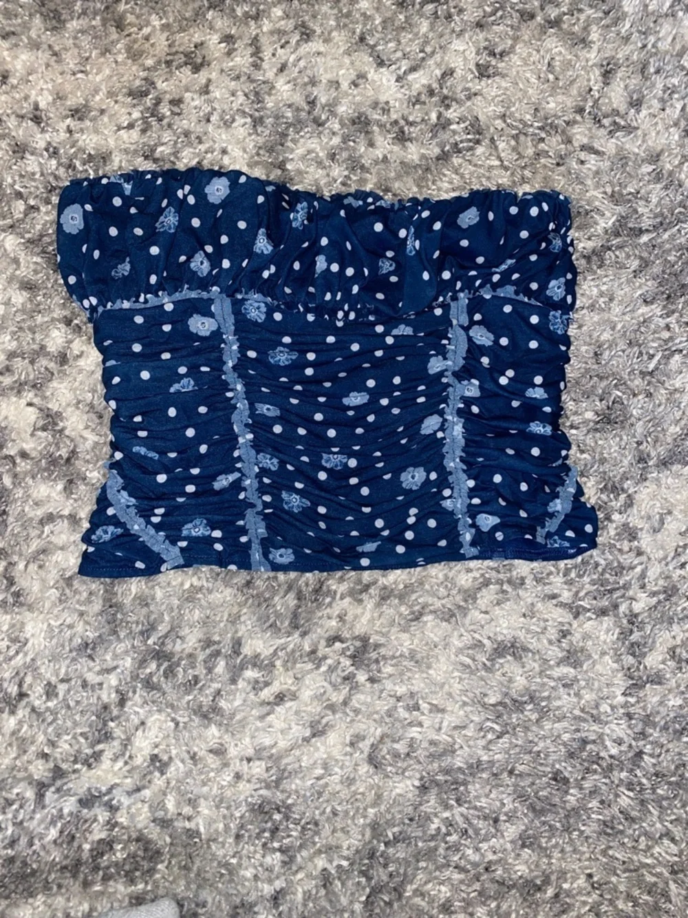 Free People Scottie Printed Tube in Pageant Blue Combo L